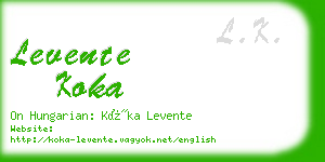 levente koka business card